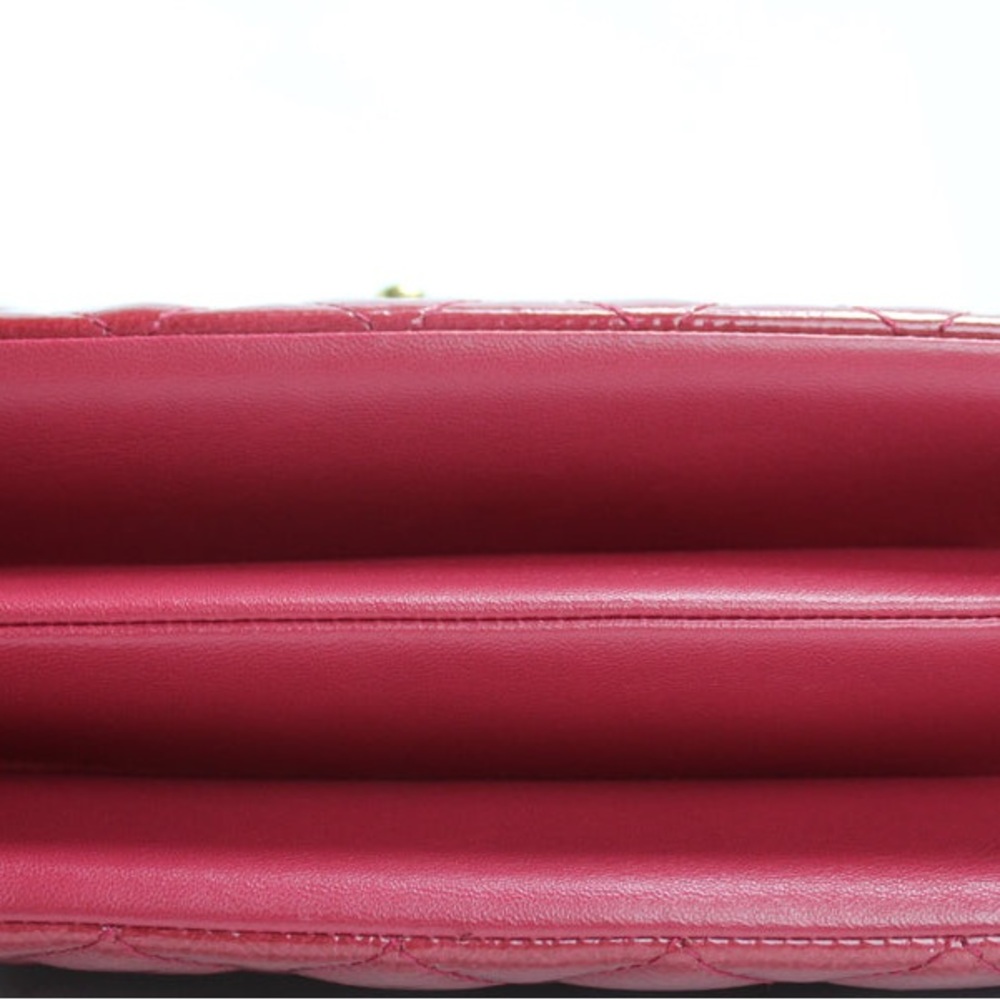 CHANEL Patent Goatskin Quilted Small 3 Pocket Accordion Flap - Picture 10 of 12